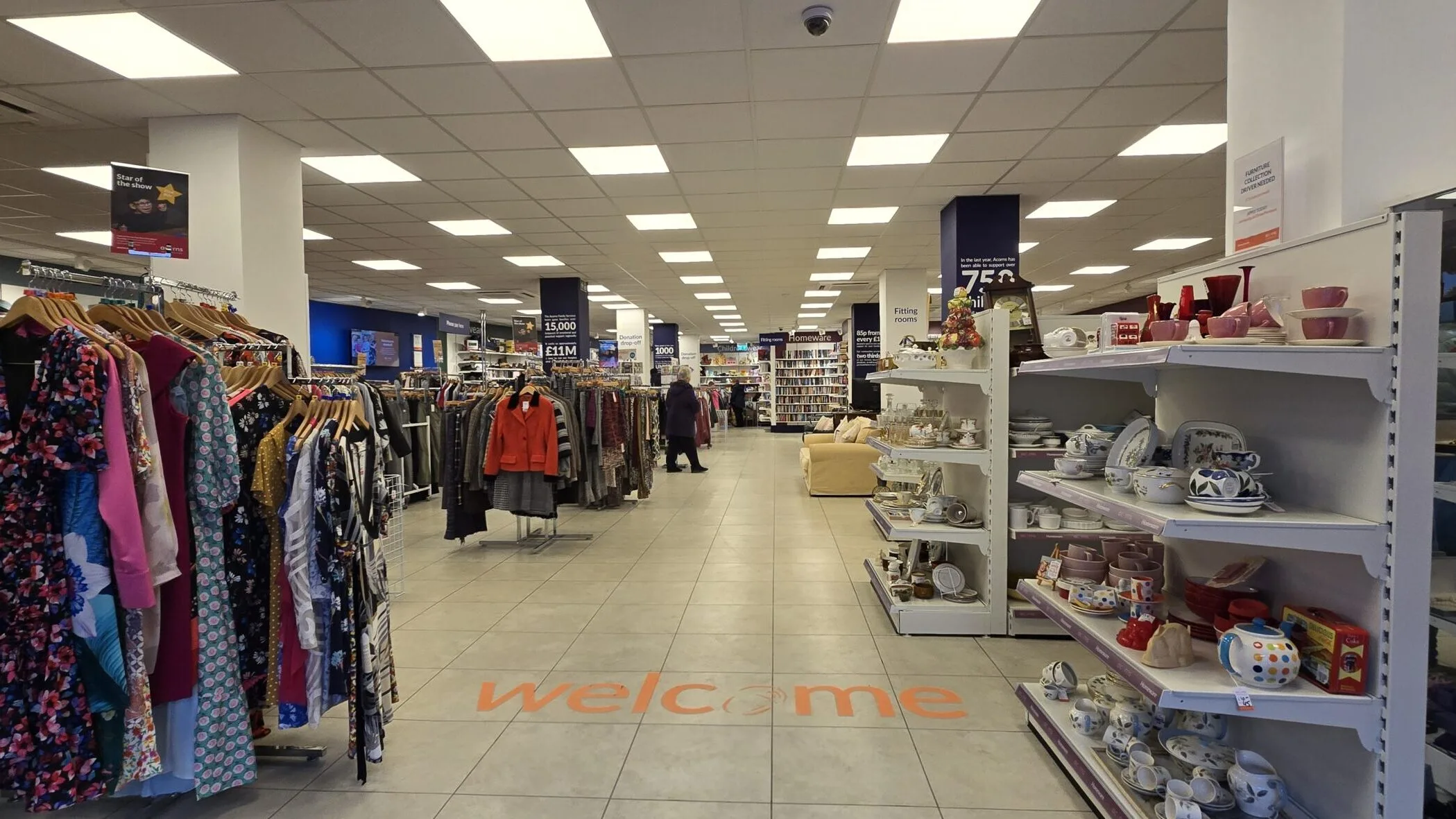 Inside the Acorns Pershore superstore