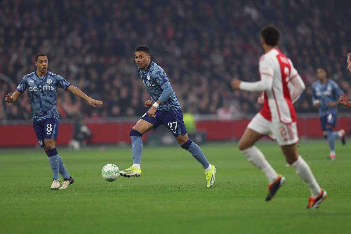 Aston Villa proudly wear the Acorns logo on their football shirts.