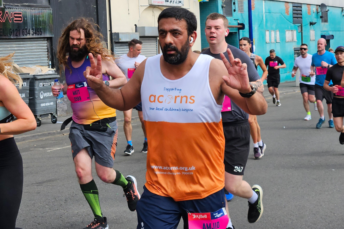 An Acorns runner at Great Birmingham Run.