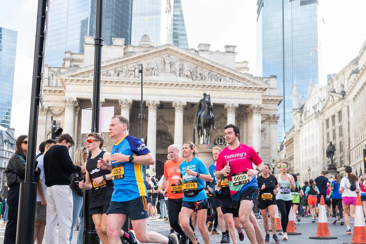Runners taking part in the London Landmarks Half Marathon.
