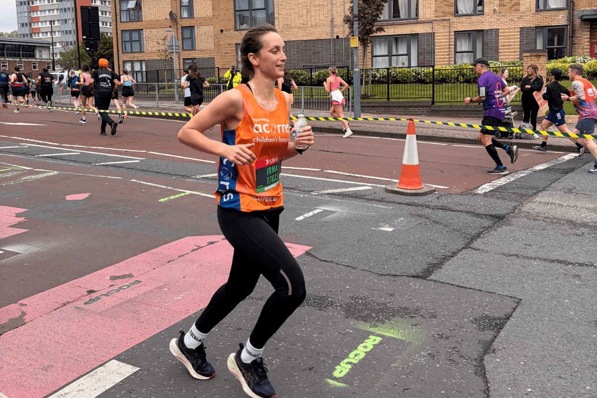An Acorns runner taking part in the Great Birmingham Run.