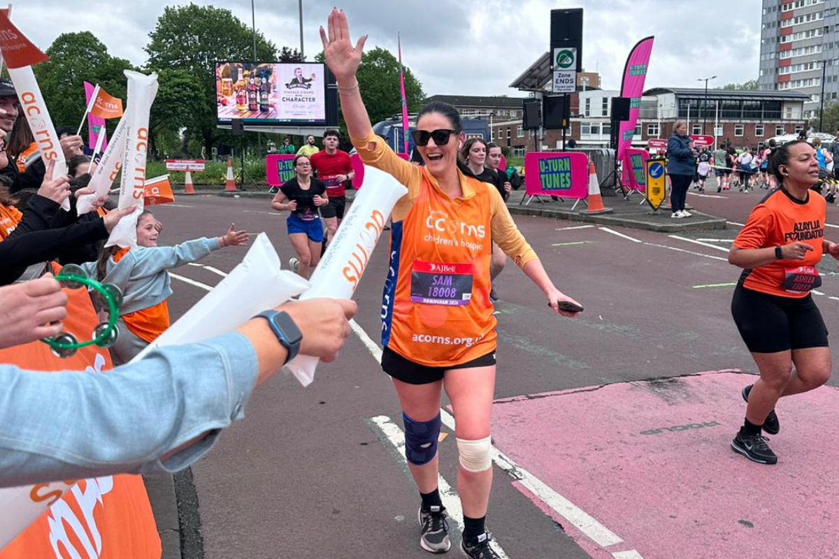 An Acorns runner taking part in the Great Birmingham Run.