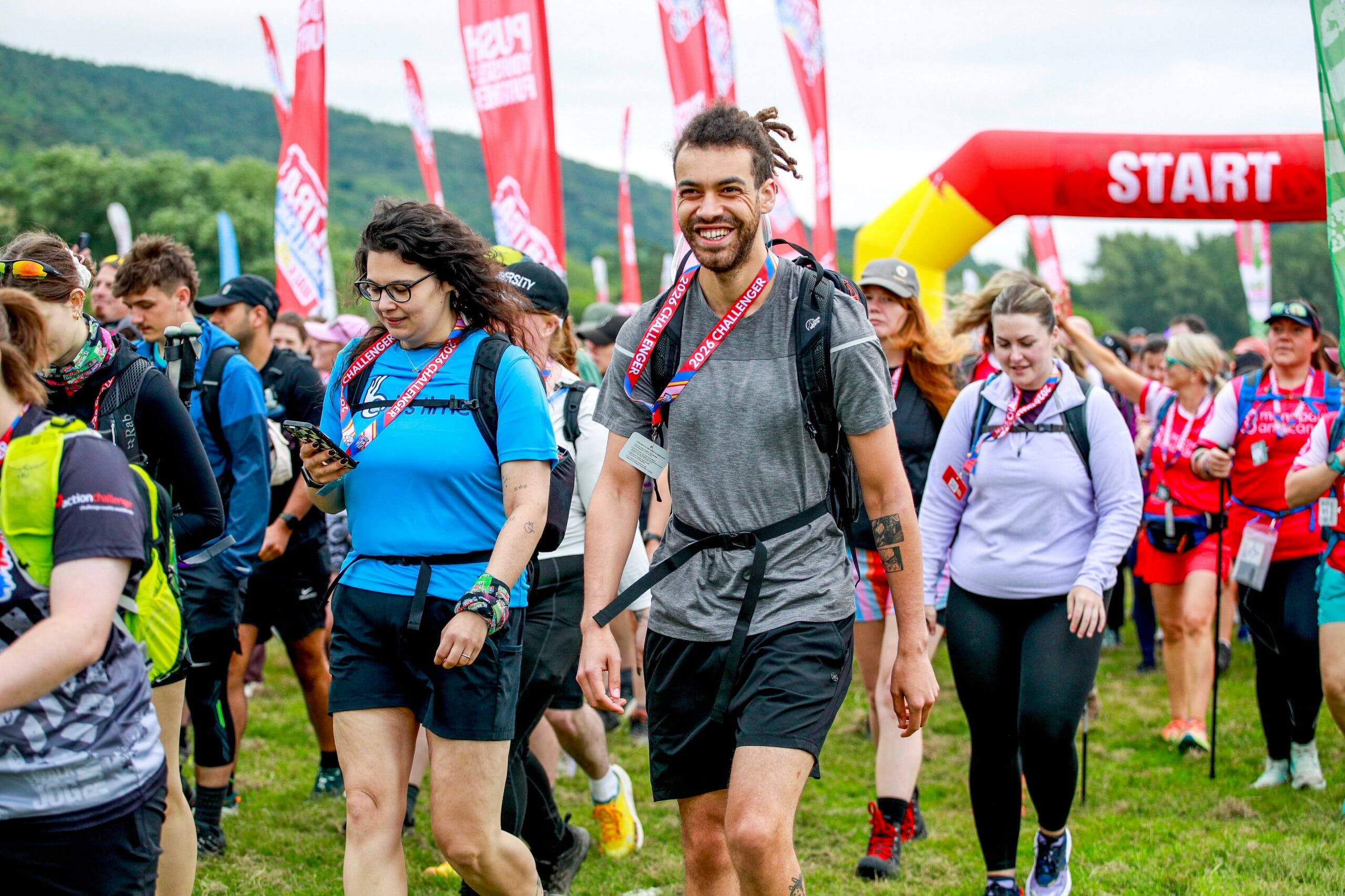 PDC - Walkers Start Peak District Ultra Challenge walkers at start