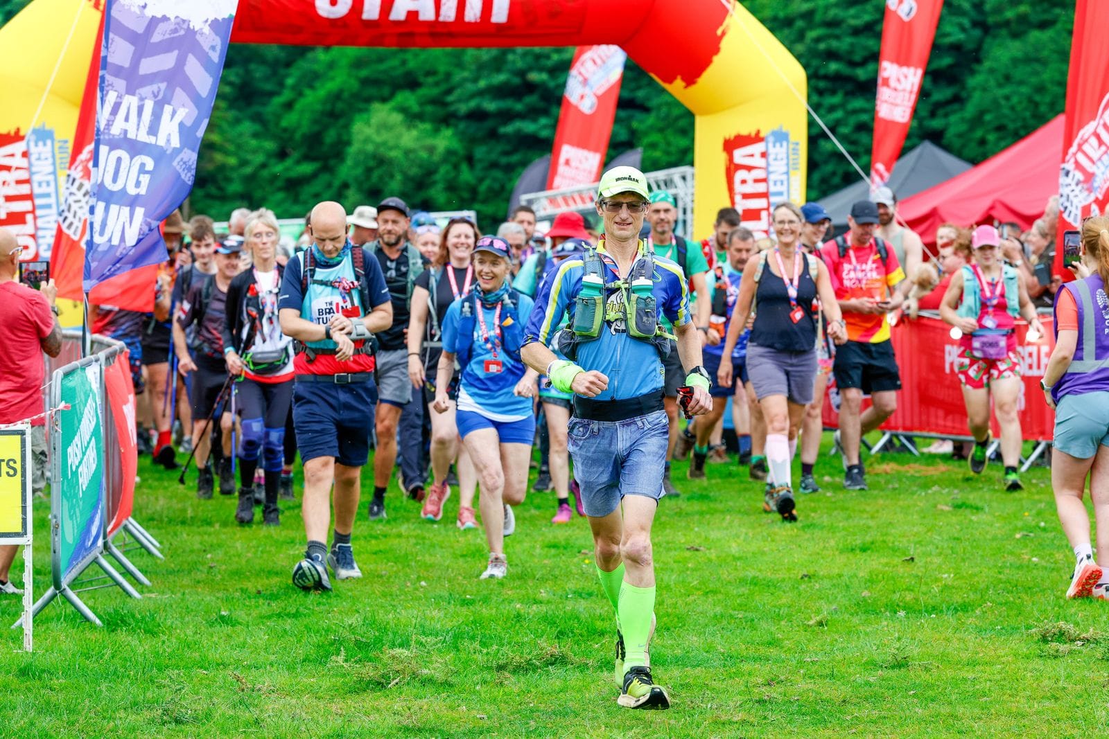 Chiltern 50 UC start Participants setting off from the start line of the Chiltern 50 Ultra Challenge