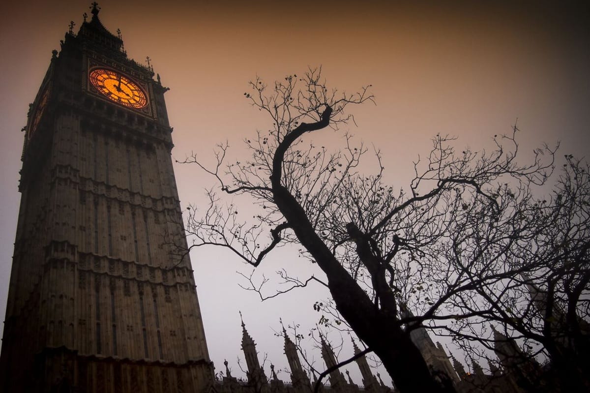 London Halloween Walk UC Big Ben Big Ben looking spooky for the Halloween walk